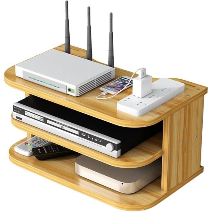 Routeur WiFi Boîte de Rangement Étagères Flottantes TV Set-Top Rack ...
