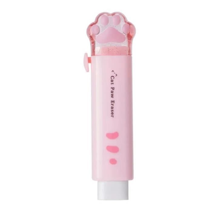 Gomme Crayon Poussoir En Forme De Patte De Chat – Fourniture Scolaire Mignonne Et Durable Pour Enfants
