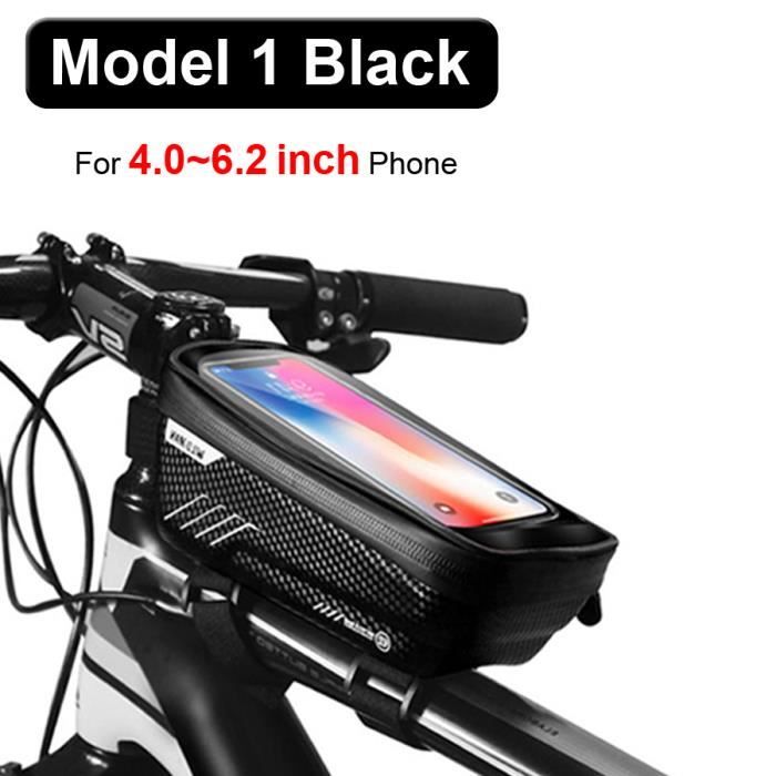 Sac de vélo pour cadre avant, tube supérieur, VTT, sacoche pour téléphone tactile, sacoche de vélo, réfléchissant, étui pour téléphone de 6,5 pouces, accessoires
