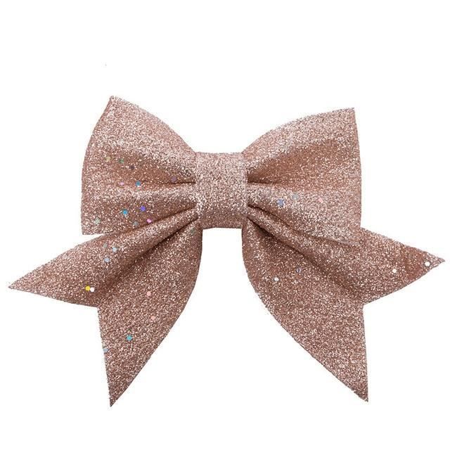 BOULE DE NOEL,rose gold1pcNœuds papillon à paillettes scintillantes