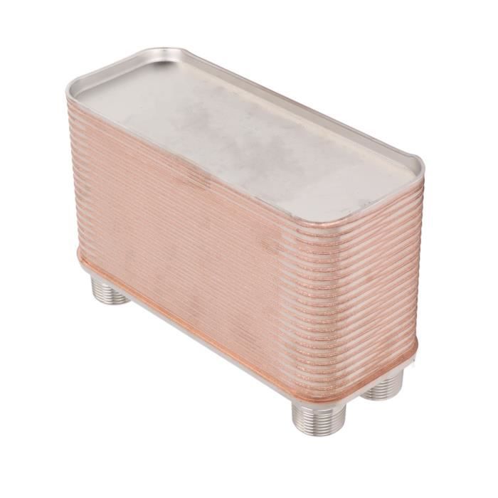 Échangeur De Chaleur Piscine 105 KW - Acier Inoxydable 316L, Pression Max 13 Bar, Pour Chauffage/Solaire/Pompe à Chaleur