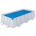 Bâche solaire rectangulaire BESTWAY pour piscine hors sol Power Steel 488x244x122cm - 457x217cm - 150gr/m2-1