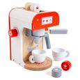 Jouet en bois - MOLTO - Machine à café Coffee Maker Molto - Capsules et deux tasses - Blanc et rouge-1