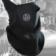 Masque d'extérieur noir TD® Haute élasticité Fermeture velcro Coupe-vent et chaud Masque d'équitation pour l'extérieur-1