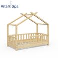 Lit pour enfant VITALISPA, lit cabane DESIGN 70 x 140, barrière, enfants, bois, cabane, lit cabane-1