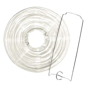 Lampion Rond Papier Blanc 30 Cm – 60 G – Idéal Décoration Mariage, Anniversaire, Fête, Suspension Ou Pose