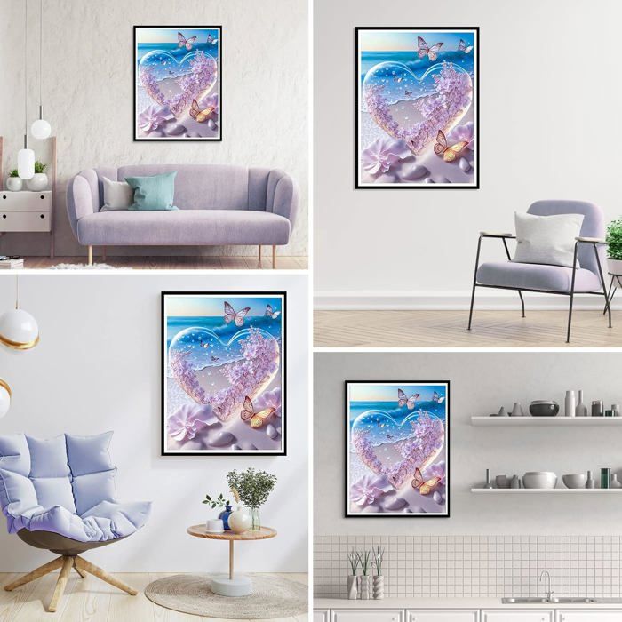 DPHERO 5D Fées Diamond Painting Kits, DIY Broderie Fleurs Art Du