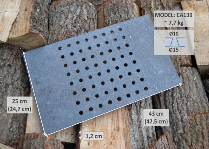 Grille De Four En Fonte 35 X 26 Cm - Robuste, Massive, Pour Cheminée, Barbecue Ou Feu De Camp