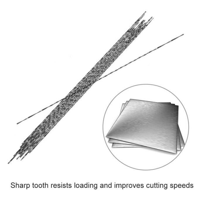 Be In Your Mind Lot De 2 Scies à Chantourner De Rechange 2 X 2 Cm Adaptateur De Lame Sans Broche De 07 Mm Mandrin De Lame De Fil De Traction Selon La Barre Incurv%c3%a9e Ligne De Dents Multifacettes P 52236