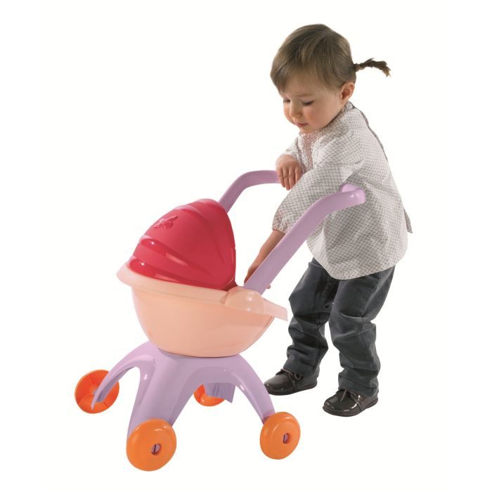 Ecoiffier Landau Pour Poupées Nursery – Dès 18 Mois – Fabriqué En France – Capote Réglable 2 Positions – Accueille Poupons Jusqu’à 32 Cm