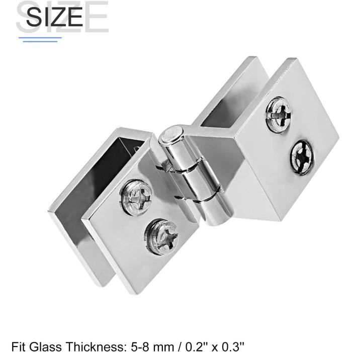 UFURMATE Lot de 4 loquets magnétiques pour porte en verre avec pince