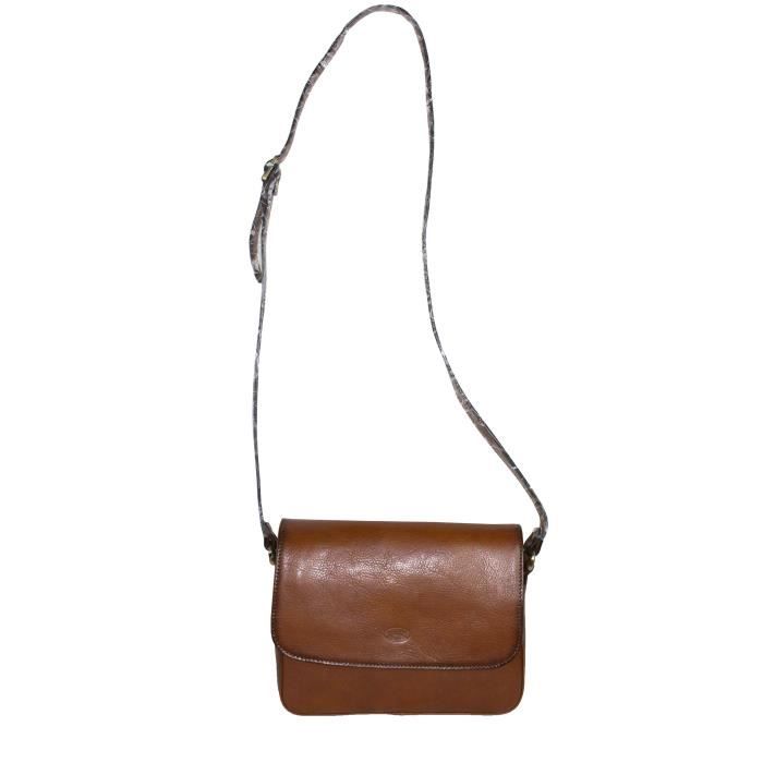 KATANA sac en cuir collet porté bandoulière réf 82514 marron (3