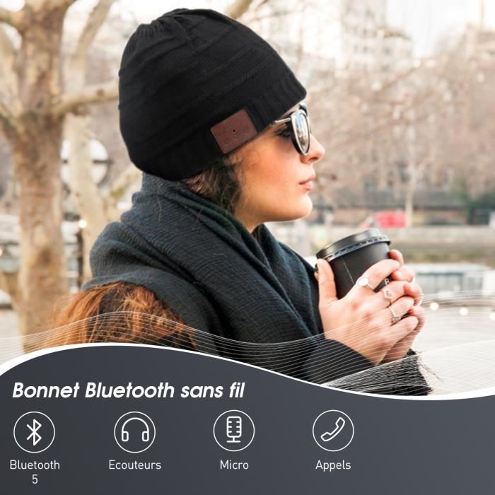 Bonnet LED Bluetooth 5.0 Himdeck Avec Haut-Parleur Stéréo - Idéal Sports Hiver Et Cadeaux