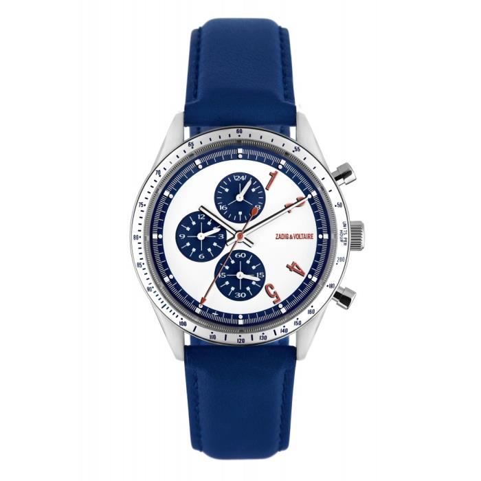 Montre Homme Zadig Voltaire Cadran 42 mm En Laiton Et Bracelet
