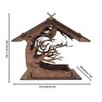 Maison d'alimentation pour oiseaux bricolage décoration de jardin maison d'oiseau matériaux en bois de haute qualité-2