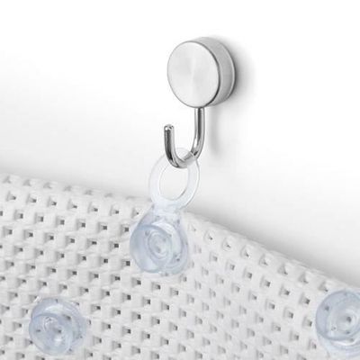Tapis De Douche Antidérapant RAYEN 45x45 Cm - Blanc, Caoutchouc Naturel, Anti-moisissure