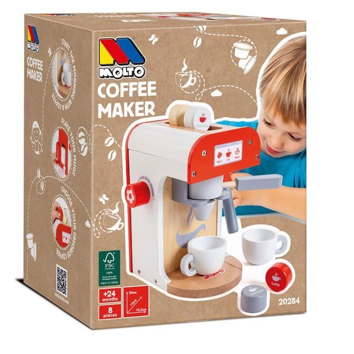 Achetez une cafetière jouet en bois pastel KidKraft avec capsules.