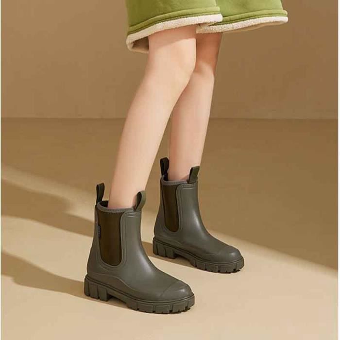 Bottes De Pluie Femme Imperméables Léger Ankle Boot - Antidérapantes Colorées Jardinage Chaussures
