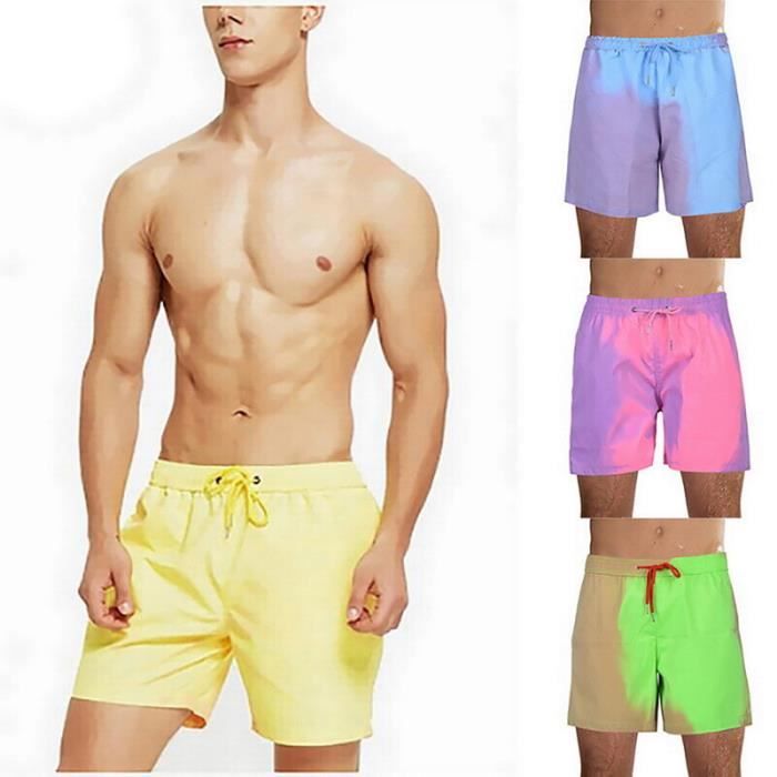 Maillot de bain Short de plage magique a couleur changeante pour hommes maillot de bain d ete sechage rapide Kids 4 C405 Blanc Cdiscount Pret a Porter