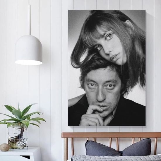 Poster Sur Toile Serge Gainsbourg – Décoration Murale 30x45 Cm – Pour Chambre, Bureau – Cadeau Fan De Musique Française