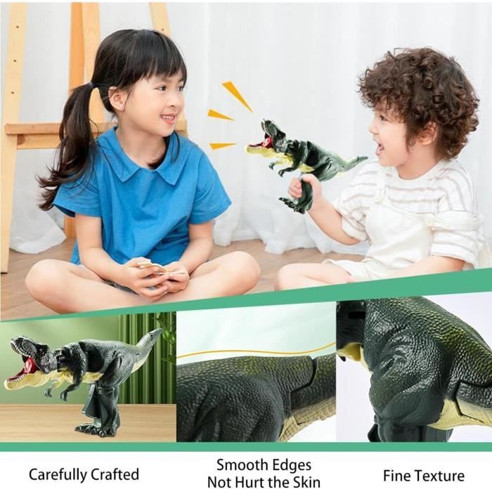 Hpbaggy 15 Pièces Dinosaure Fronde Jouet, Dinosaures Volants Extensibles, Jouet de Doigt de Dinosaure en Caoutchouc TPR