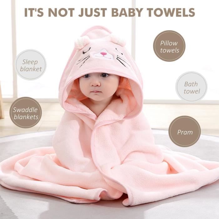 1PCS Cape de Bain Bebe Garcon Fille Serviette de Bain Bebe Naissance Sortie de Bain Bebe Fille Naissance Serviette de Toilette Bebe Cdiscount Puericulture Eveil bebe