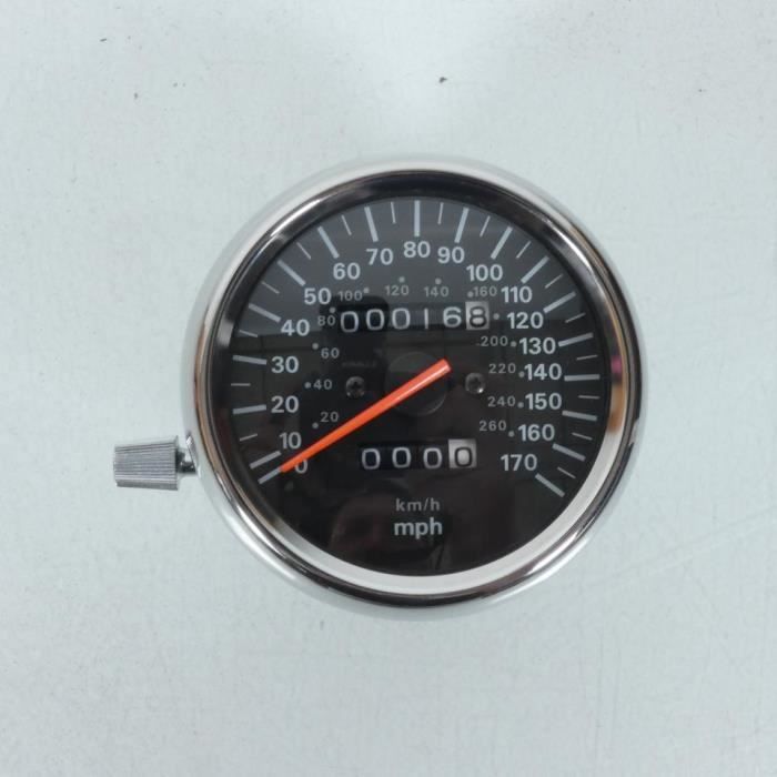 Compteur Kilométrique Universel KMH Pour Moto Honda Kawasaki Suzuki - Neuf, Chromé