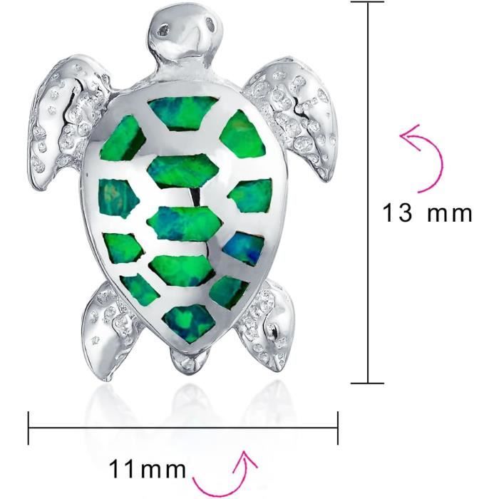 Boucles D'Oreille Tortue En Nacre Abalone Sertie Argent 925 ADEN