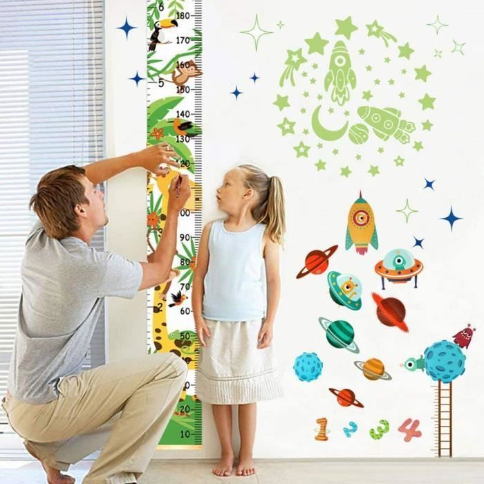 COVPAW® Sticker Mural XXL - Toise De Mesure Pour Chambre D'enfant