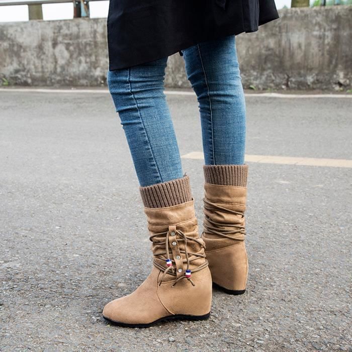 Bottes mi sale hautes femmes