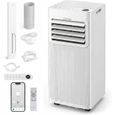 Climatiseur Mobile 7000BTU 2,1kW Wifi R290 COSTWAY-Refroidissement,Déshumidificateur,Ventilateur,Mode Veille-Kit Fenêtre-32,5㎡