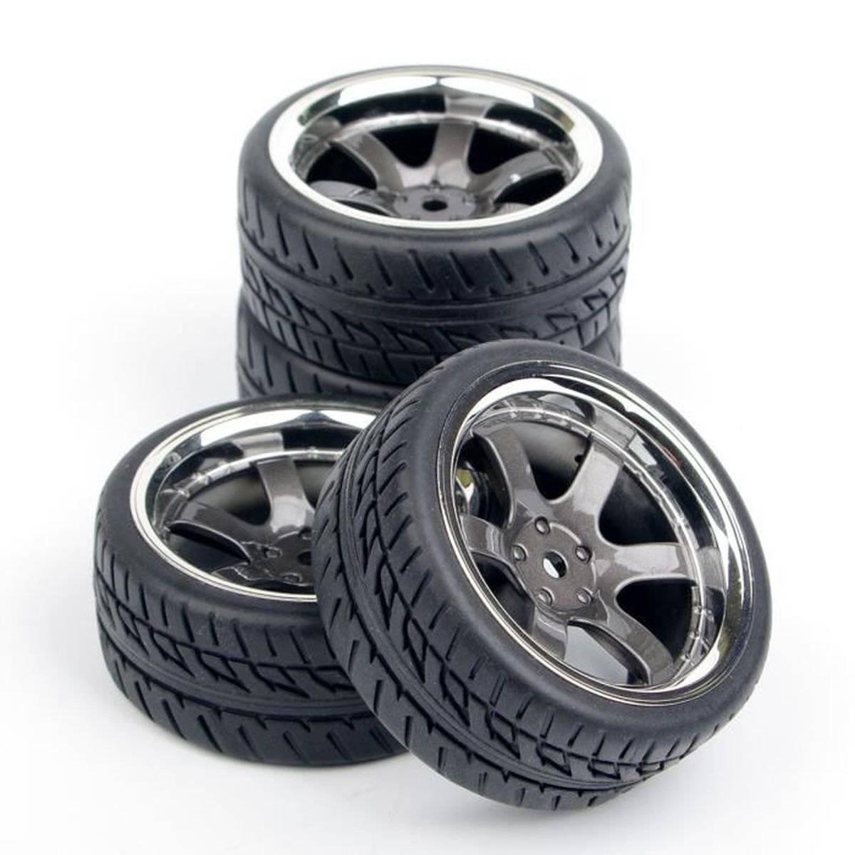 4pcs Les Pneus De Sortilege De 12mm Et L Ensemble De Jante De Roue