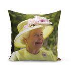 Housse de Coussin - FABULOUS BIJOUX - Reine Elizabeth - 40x40 cm - Jaune - Design Contemporain