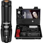 Shadowhawk X800 Lampe de poche LED ultra lumineuse 15000 lumens Lampe de poche tactique rechargeable avec zoom pour camping