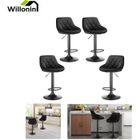 Willonin® Lot de 4 Tabouret de bar pour salle à manger, Sructure en métal et Assise en tissu, Chaise style vintage