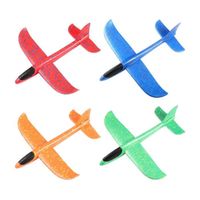 Lot de 4 avions planeurs lancés à la main de 38 cm pour enfants, planeur, avion, avion, avion, jouet de glisseur, jeu lancer manuel