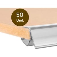 Kit 50 Porte-prix pour étagère en bois. Étiquette 39x60mm. Transparent. Panneaux de prix, étiquettes de prix de magasin, [131]