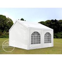 Tente de réception TOOLPORT 4x4m - Barnum PE 240g/m² - Blanc imperméable
