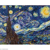 Grand Kit broderie Diamond painting - Diamond Dotz - La nuit étoilée (Van Gogh) - 50,8 x 40,6 cm
