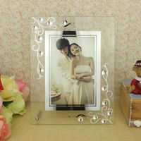 Cadre photo,Cadre Photo en verre avec papillon,support de Table en plexiglas,pour Photo de mariage,décoration - Color 4 -8 pouces