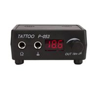Hililand Kit d'alimentation de tatouage Alimentation de tatouage LED Mini alimentation de machine à tatouer noire 90‑240V pour