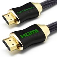 LCS - Orion EVO 5M - Câble HDMI 1.4 - 2.0 - 2.0 a/b - Pro - 3D - UHD 4K 2160p - Full HD 1080p - HDR - ARC - CEC - Plaqués or
