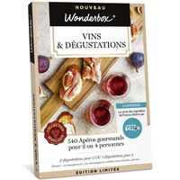 Wonderbox - Coffret Cadeau - Gastronomie - Vins Et Dégustations - 2 Dégustations pour 2 Ou 1 Dégustation pour 4
