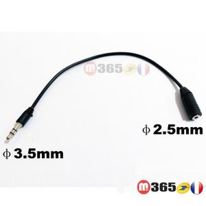 sourcingmap M/âle 3,5 mm vers 6,5 mm Femelle st/ér/éo C/âble Adaptateur r/épartiteur Audio
