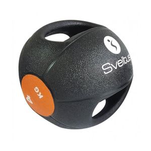 MEDECINE BALL Médecine ball avec poignées 4 kg - SVELTUS - Musculation - Haltérophilie - Noir - Adulte