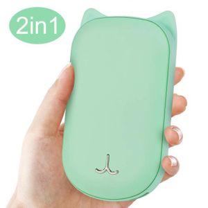 Noir Portable R/échauffeur Chaufferette Main /Électrique Power Bank pour Hommes Femmes en Hiver Uiter Chauffe-Mains Rechargeable USB 5200mAh