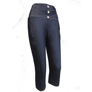 PANTACOURT Pantacourt Bermuda 3/4 Femme Jean Grande Taille Bl