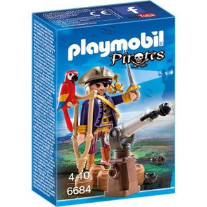 UNIVERS MINIATURE PLAYMOBIL - Pirates - Capitaine Pirate Avec Canon 