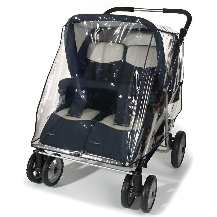 Habillage pluie pour poussette double hotsell