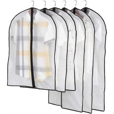 Lot De 5 Housses Vêtements Suspendues En EVA - 60x100cm - Transparentes, Étanches - Pour Costumes, Manteaux, Rangement - 7